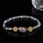 Buddha Stones Moonstone Strawberry Quartz Tourmaline PiXiu Healing Bracelet Bracelet BS Moonstone(Wrist Circumference 14-16cm)