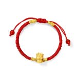 Buddha Stones 999 Sterling Silver Year of the Dragon Copper Coin Fortune Dragon Fu Character Luck Handcrafted Red String Braided Bracelet (Extra 30% Off | USE CODE: FS30) Bracelet BS Fu Character Dragon(Wrist Circumference 14-21cm)