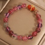 Buddha Stones Natural Super Seven Crystal Red Agate Positivity Bracelet Bracelet BS 4