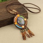 Buddha Stones Mandala Pattern Beads Creativity Necklace Pendant Necklaces & Pendants BS 6