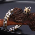 Buddha Stones 925 Sterling Silver Year Of The Dragon Auspicious Dragon Protection Metal Braided Design Bracelet Bracelet BS 5