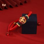 Buddha Stones Handmade 925 Sterling Silver Year of the Dragon Cute Chinese Zodiac Luck Braided Red Bracelet Bracelet BS Rat(Wrist Circumference 14-19cm)