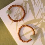 Buddha Stones Hetian Jade Beaded Bamboo Prosperity Luck Ring Ring BS 9