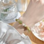 Buddha Stones Green Grape Color Jade Abundance Bracelet Bracelet BS 11