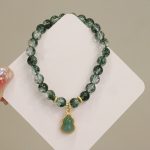 Buddha Stones Natural Green Phantom Confidence Gourd Buddha Charm Bracelet Bracelet BS Green Phantom&Gourd(Wrist Circumference 14-19cm)