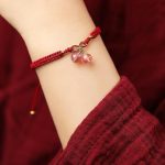 Buddha Stones Natural Strawberry Quartz Amethyst Green Phantom Bead Positive Bracelet Bracelet BS 10