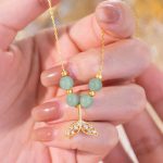 Buddha Stones 925 Sterling Silver Hetian Jade Bead Fishtail Luck Necklace Pendant Necklaces & Pendants BS 8