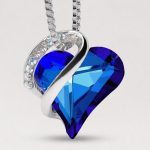 Buddha Stones Love Heart Birthstone Healing Energy Necklace Pendant Necklaces & Pendants BS 09b-September-Healing Stone for Wisdom-Cobalt Blue