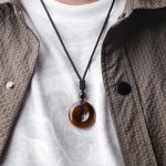 Buddha Stones Lucky Coin Pendant Healing Crystal Gemstone Necklace Necklaces & Pendants BS 21