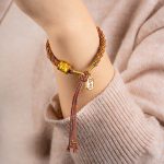 Buddha Stones Handmade Multicolored Tibetan Om Mani Padme Hum Ruyi Auspicious Charm Braided Bracelet Bracelet BS 1