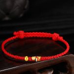 Buddha Stones 999 Gold Luck Koi Fish Handcrafted Braided String Bracelet Bracelet BS 3