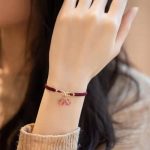 Buddha Stones Natural Strawberry Quartz Amethyst Green Phantom Bead Positive Bracelet Bracelet BS 13