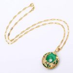 Buddha Stones Natural Jade Prosperity Necklace Necklaces BS 3