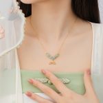 Buddha Stones 925 Sterling Silver Hetian Jade Bead Fishtail Luck Necklace Pendant Necklaces & Pendants BS 11