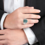 Buddha Stones 925 Sterling Silver Fengshui Wealth Prosperity Jade PiXiu Luck Ring Ring BS 7