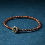 Buddha Stones Handmade 925 Sterling Silver Chinese Zodiac Natal Buddha Protection Colorful Rope Bracelet Bracelet BS 9