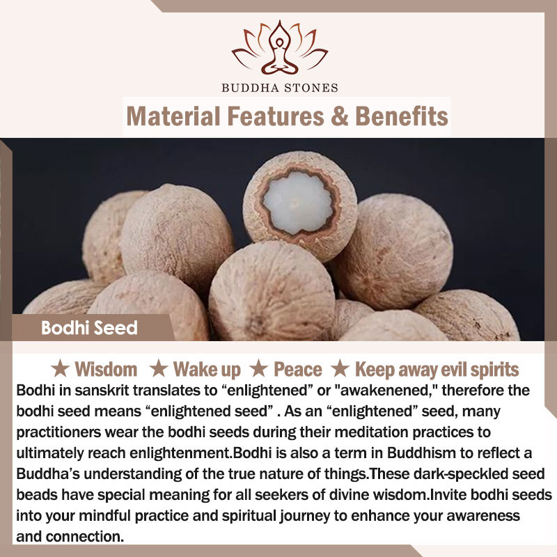 Buddha Stones Bodhi Seed Auspicious Cloud Fu Character Bead Peace Bracelet Bracelet BS 1