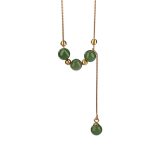 Buddha Stones 925 Sterling Silver Cyan Jade Beads Healing Necklace Pendant Necklaces & Pendants BS 5