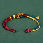 Buddha Stones Tibetan Handmade Mandala Knot Leaf Luck Rope Bracelet Bracelet BS 7