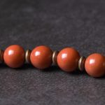 Buddha Stones Red Jasper Moss Agate Black Obsidian Crystal Copper Peace Couple Bracelet Bracelet BS 15