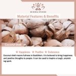 Buddha Stones Handmade Natural Coffee Beans Coconut Shell Happiness Bracelet - image 5