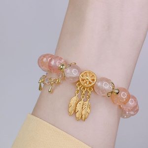 Buddha Stones Glass Bead Dream Catcher Protection Charm Bracelet Bracelet BS Dream Catchers(Protection♥Luck)