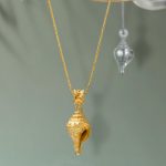Buddha Stones 999 Sterling Silver Shankha Conch Shell Seashell Lucky Necklace Pendant Necklaces & Pendants BS 1