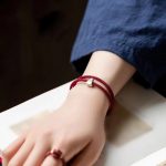 Buddha Stones 925 Sterling Silver Fu Character Blessing Handmade Braided Bracelet Bracelet BS 4