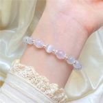 Buddha Stones 925 Sterling Silver Natural Amethyst Cat's Eye Spiritual Awareness Star Bracelet Bracelet BS 6