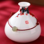 Buddha Stones 925 Sterling Silver Plated Gold Hetian Jade Lotus Luck Red String Bracelet Bracelet BS Large Jade Lotus 7*10mm(Bracelet Size 22cm)