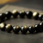 Buddha Stones 925 Sterling Silver Chinese Zodiac Natal Buddha Natural Gold Sheen Obsidian Amber Wealth Protection Bracelet Bracelet BS 13