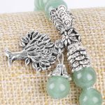 Buddha Stones Natural Gemstone Tree of Life Lucky Charm Stretch Bracelet Bracelet BS 13