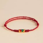 Buddha Stones Handcrafted Koi Fish Wealth Prosperity Braided Rope Bracelet Bracelet BS Red(Wrist Circumference 14-15.5cm) Simple Version
