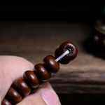 Buddha Stones Natural Tibet 108 Mala Beads Purple Bodhi Seed Three-eyed Dzi Bead Copper Dorje Harmony Bracelet Mala Bracelet BS 14