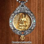Buddha Stones Chinese Zodiac Natal Buddha Thangka Nine Palaces Eight Diagrams Wealth Rotatable Necklace Pendant Necklaces & Pendants BS Rooster-Acalanatha