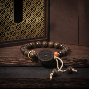 Buddha Stones Ebony Wood Mountain Ghosts Spend Money Balance Bracelet Bracelet BS 14-17cm