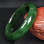Buddha Stones Natural Hetian Cyan Jade Happiness Success Bracelet Bangle Bracelet Bangle BS 4