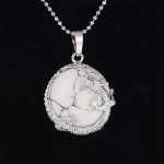 Buddha Stones Chinese Dragon Natural Quartz Crystal Healing Energy Necklace Pendant Necklaces & Pendants BS White Turquoise