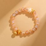 Buddha Stones Tibetan Incense Ash Liuli Glass Bead Lucky Nine-Tailed Fox Lotus Charm Bracelet Bracelet BS 2
