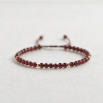 Buddha Stones Natural Garnet Golden Beads Stability Bracelet Bracelet BS 4