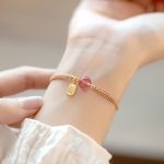 Buddha Stones Red Agate Jade Lotus Confidence Calm String Bracelet Bracelet BS 13