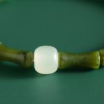 Buddha Stones Green Bamboo Jade Pattern Luck Abundance Bracelet Bracelet BS 4
