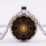 Buddha Stones Sacred Sri Yantra Time Gemstone Necklace Necklaces & Pendants BS 2