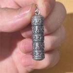 Buddha Stones Om Mani Padme Hum Swastika Twisted Chain Wisdom Necklace Pendant Necklaces & Pendants BS 2