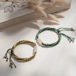 Buddha Stones White Jade Bamboo Reincarnation Knot Wealth Luck Strength String Bracelet Bracelet BS 1