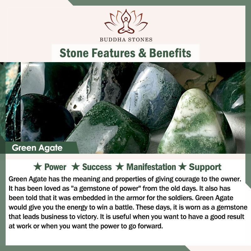 Buddha Stones Natural Green Agate Wrist Mala Power Tassels Pocket Mala Car Decoration Wrist Mala&Decorations BS 1