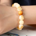 Buddha Stones Natural Bodhi Seed Sandalwood Lucky Cute Cat Head Paw Claw Peace Bracelet Bracelet BS 18