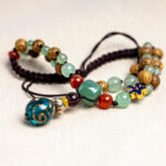 Buddha Stones Wenge Wood Green Aventurine Balance Protection Anklet Anklet BS 5