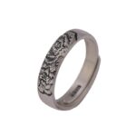 Buddha Stones 999 Sterling Silver Lotus Peony Flower Enlightenment Ring Ring BS 11