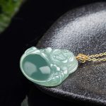 Buddha Stones Laughing Buddha Natural Jade Prosperity Abundance Necklace Pendant Necklaces & Pendants BS 6